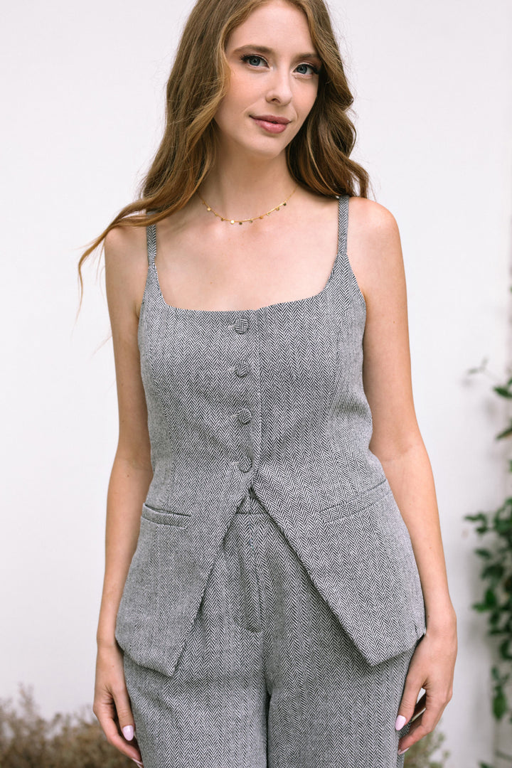 Abigail Herringbone Woven Cami