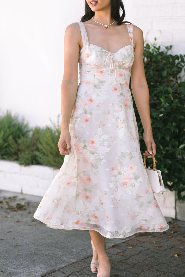 Amanda Sweetheart Floral Dress