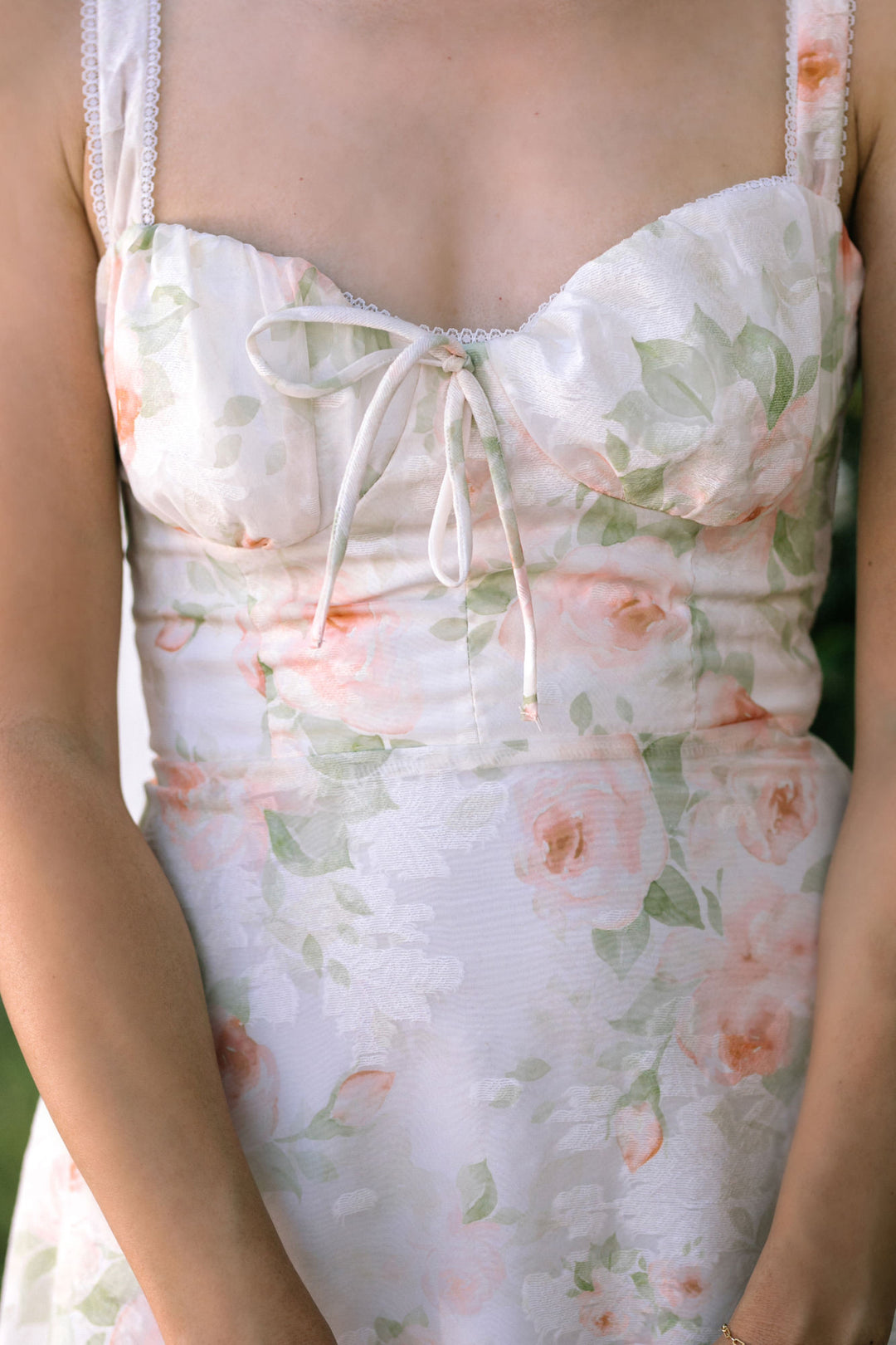 Amanda Sweetheart Floral Dress