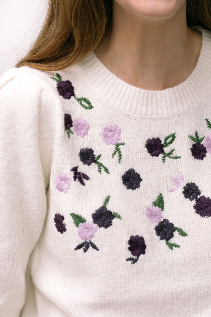 Brinley Floral Embroidered Sweater