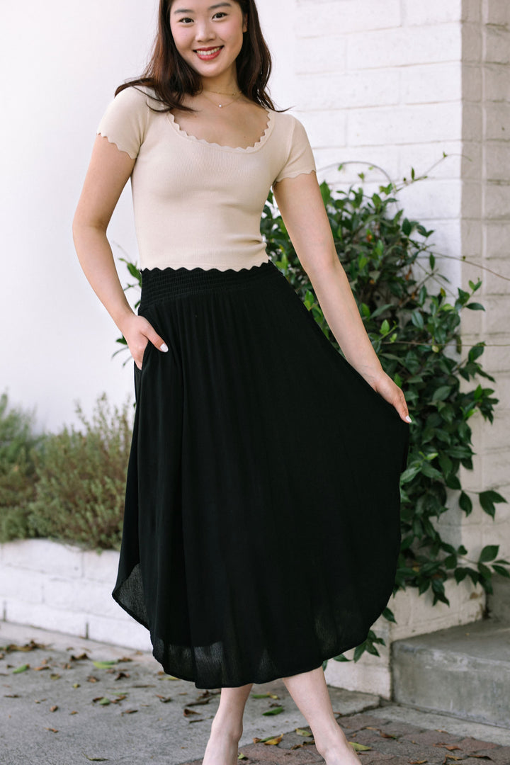 April Round Hem Skirt