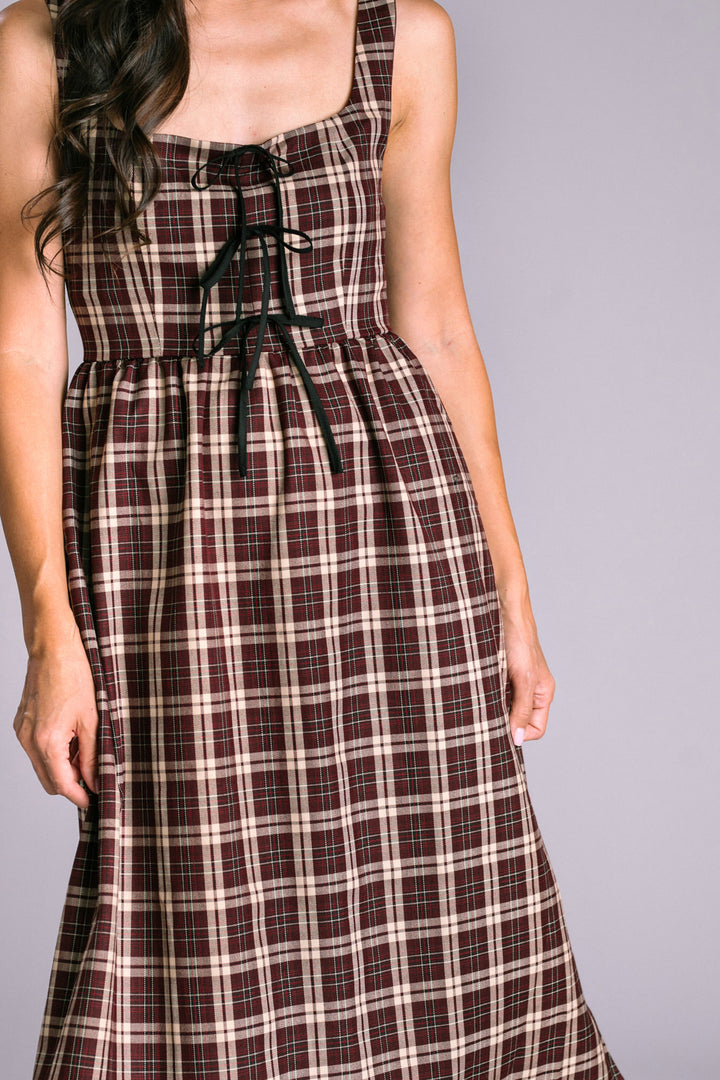 Holly Plaid Bow Dress