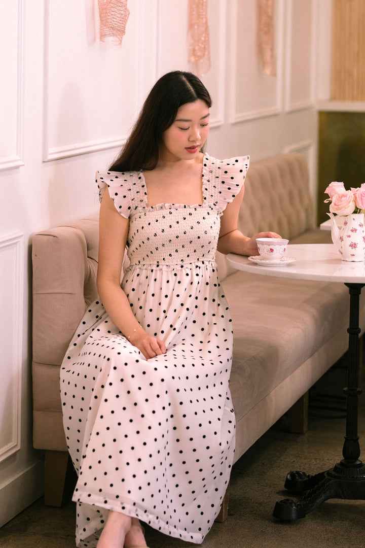 Rosario Dotted Midi Dress