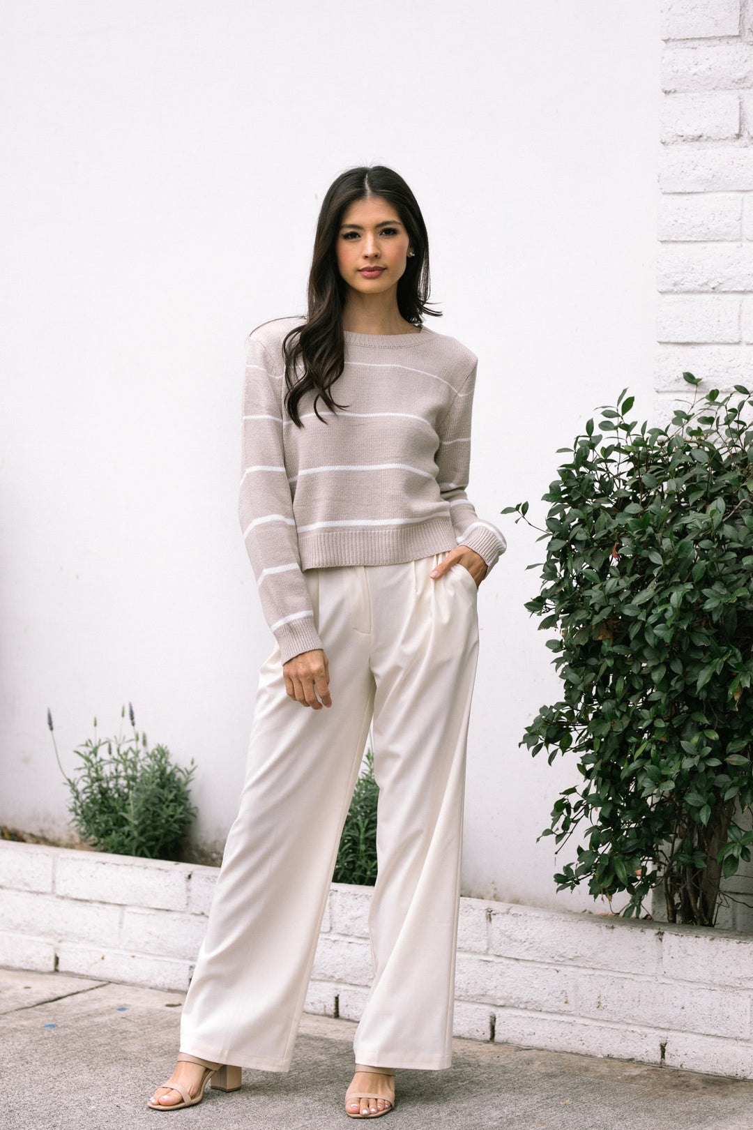 Loraine Striped Crewneck Sweater