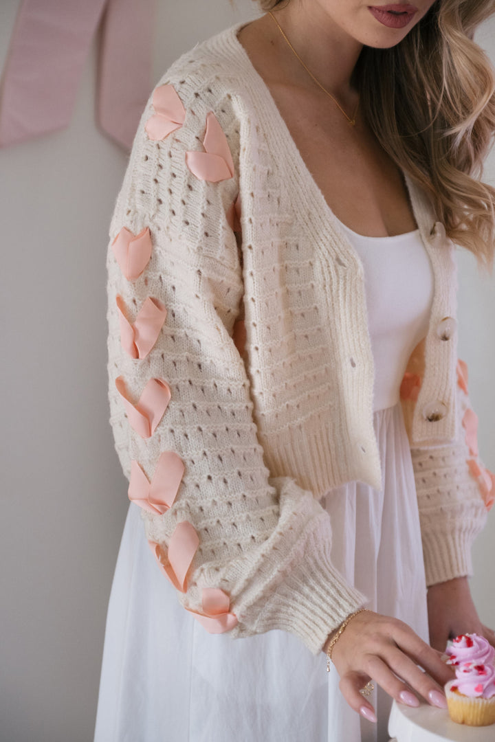 Erica Ribbon Buttoned Cardigan