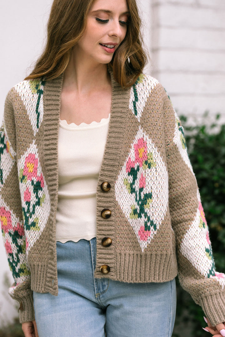 Marlow Floral Buttoned Cardigan