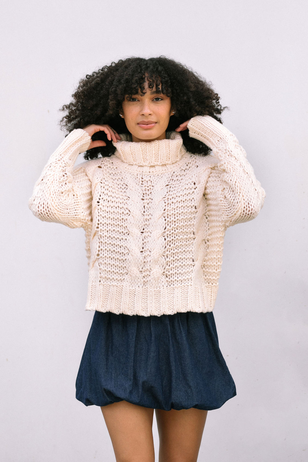 Lucinda Turtleneck Knit Sweater