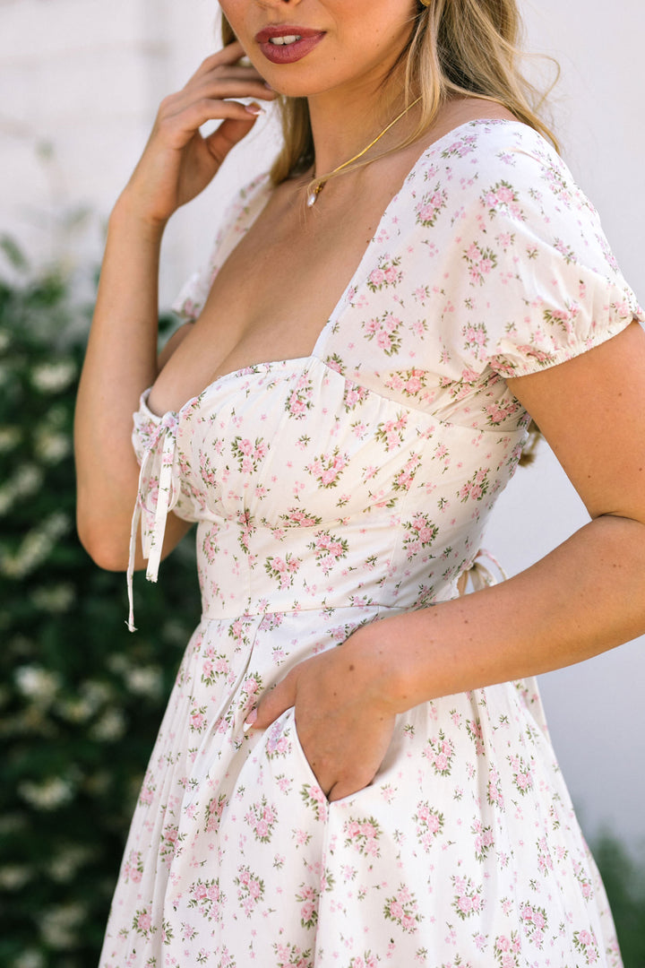 Fatima Floral Sweetheart Dress