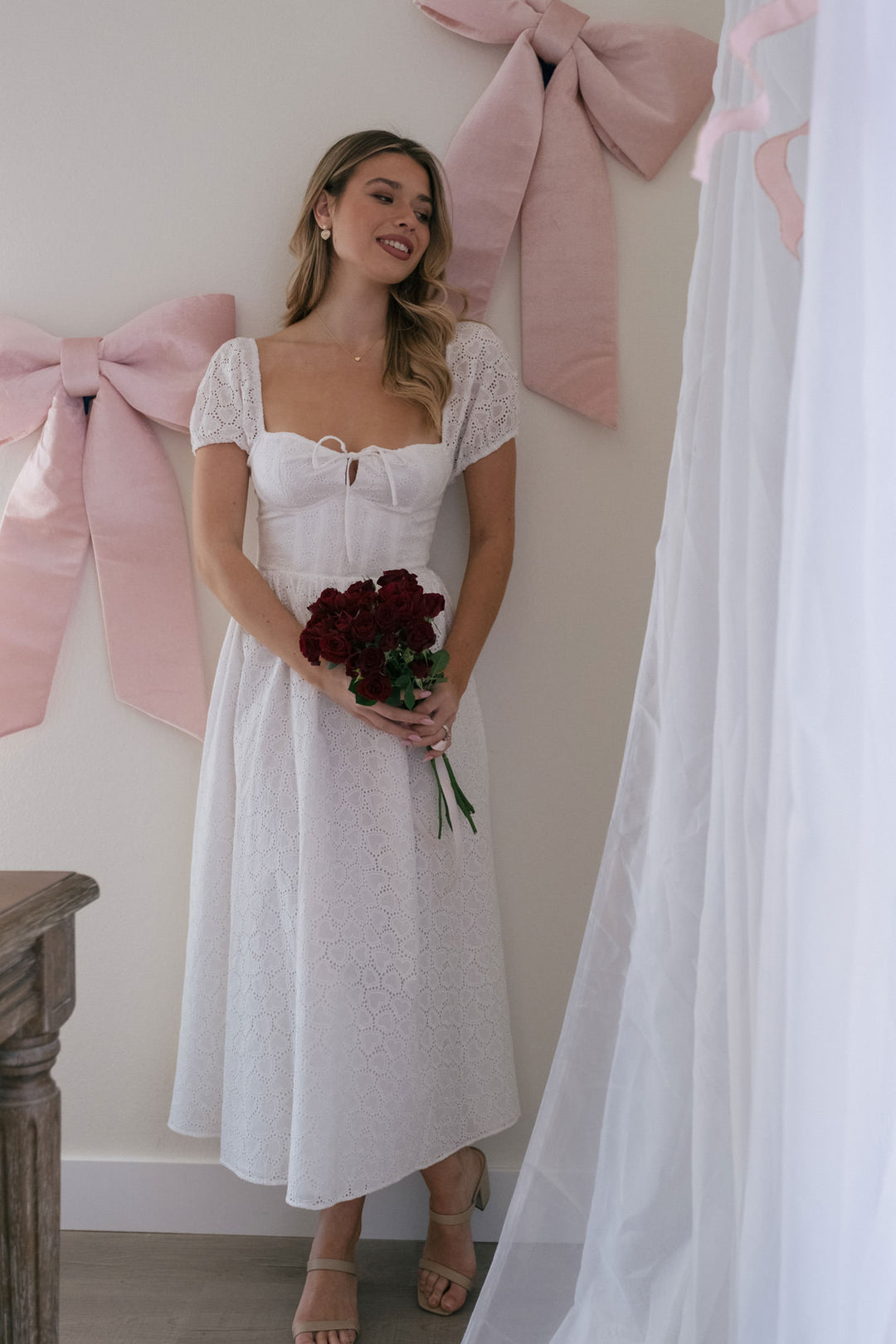 Grace Sweetheart Eyelet Dress