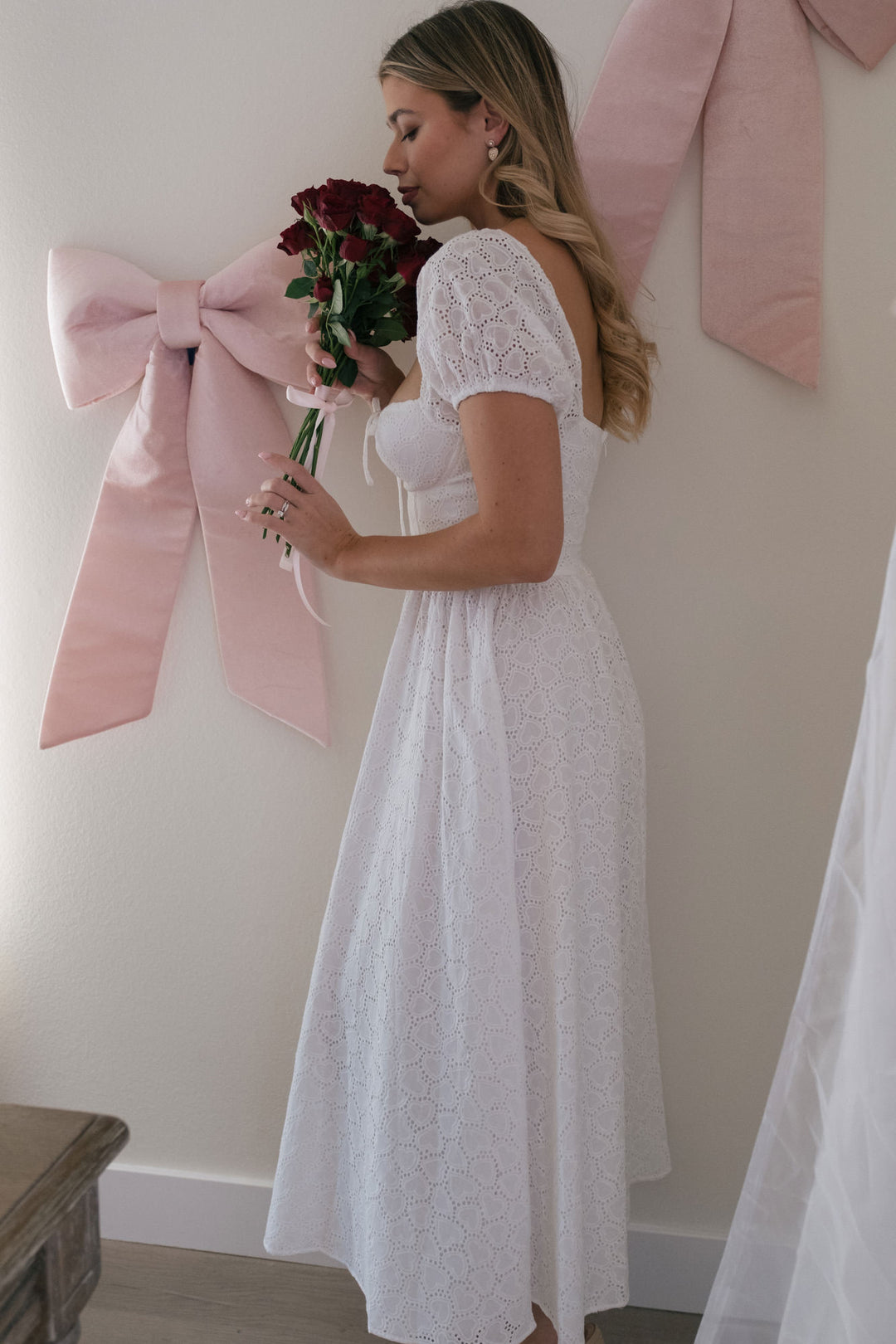 Grace Sweetheart Eyelet Dress