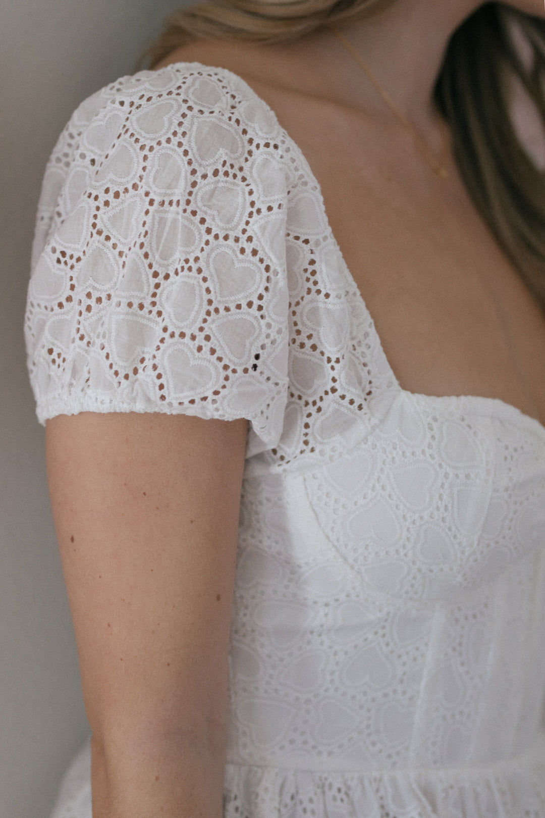 Grace Sweetheart Eyelet Dress