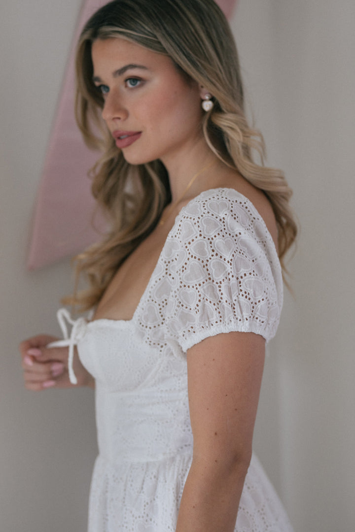 Grace Sweetheart Eyelet Dress