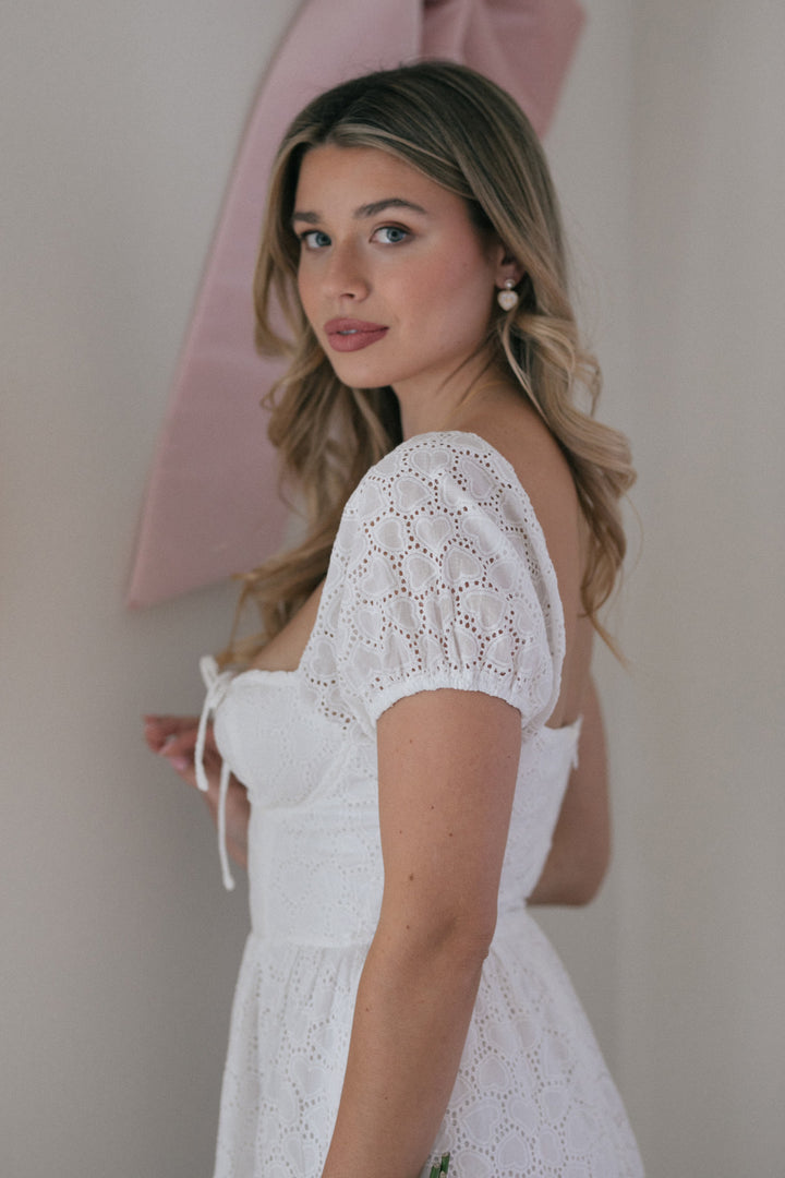 Grace Sweetheart Eyelet Dress