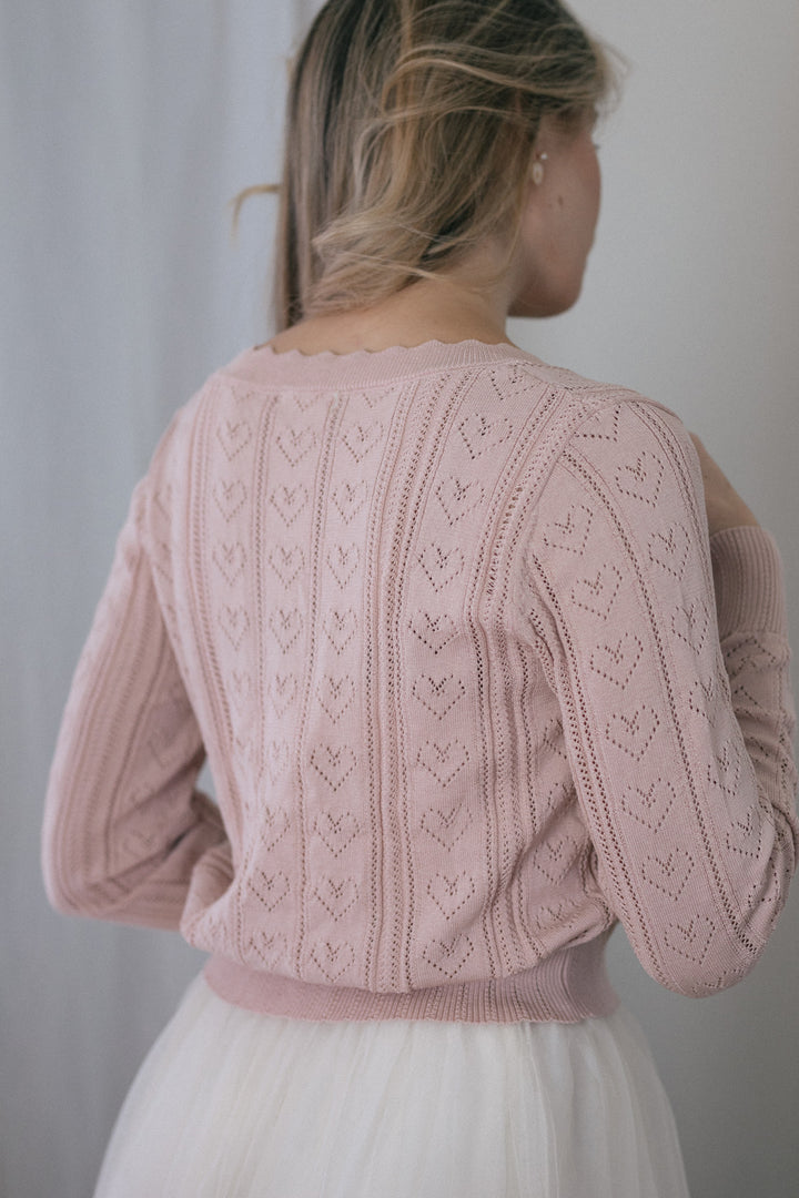 Hannah Heart Pointelle Cardigan