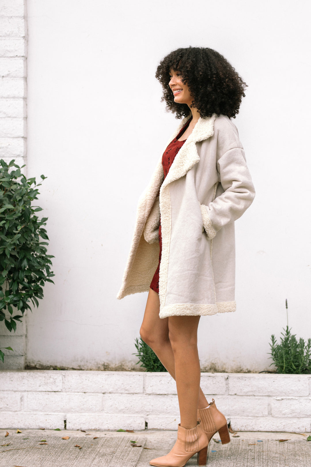 Taryn Sherpa Lined Coat