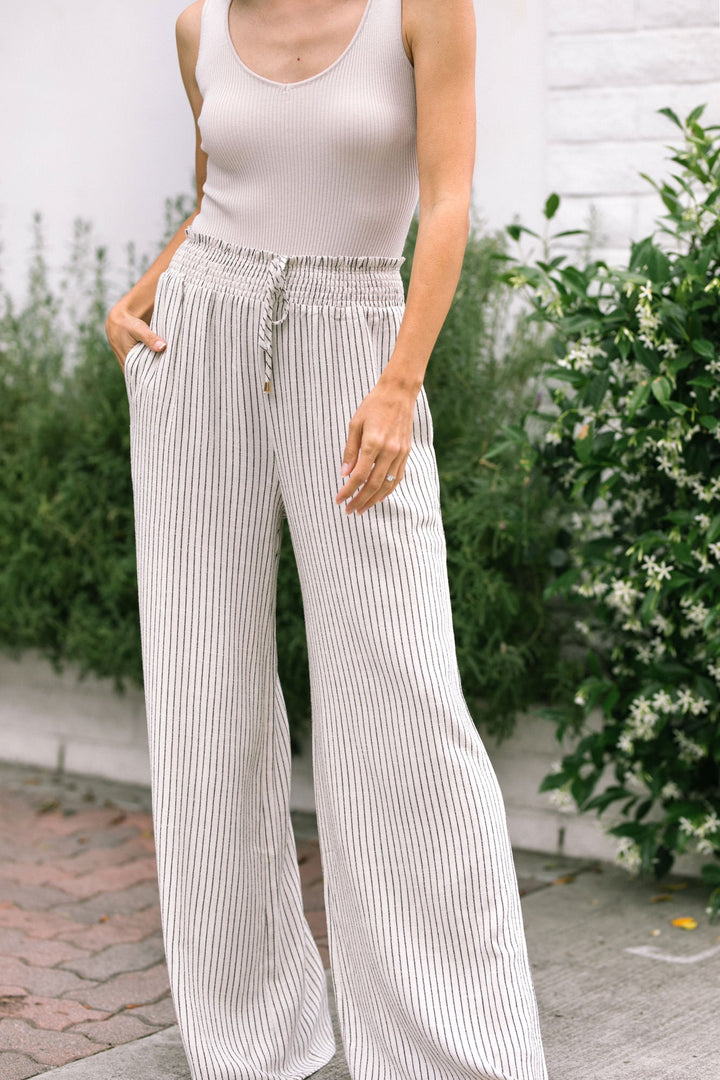 Francine Striped Smocked Pants