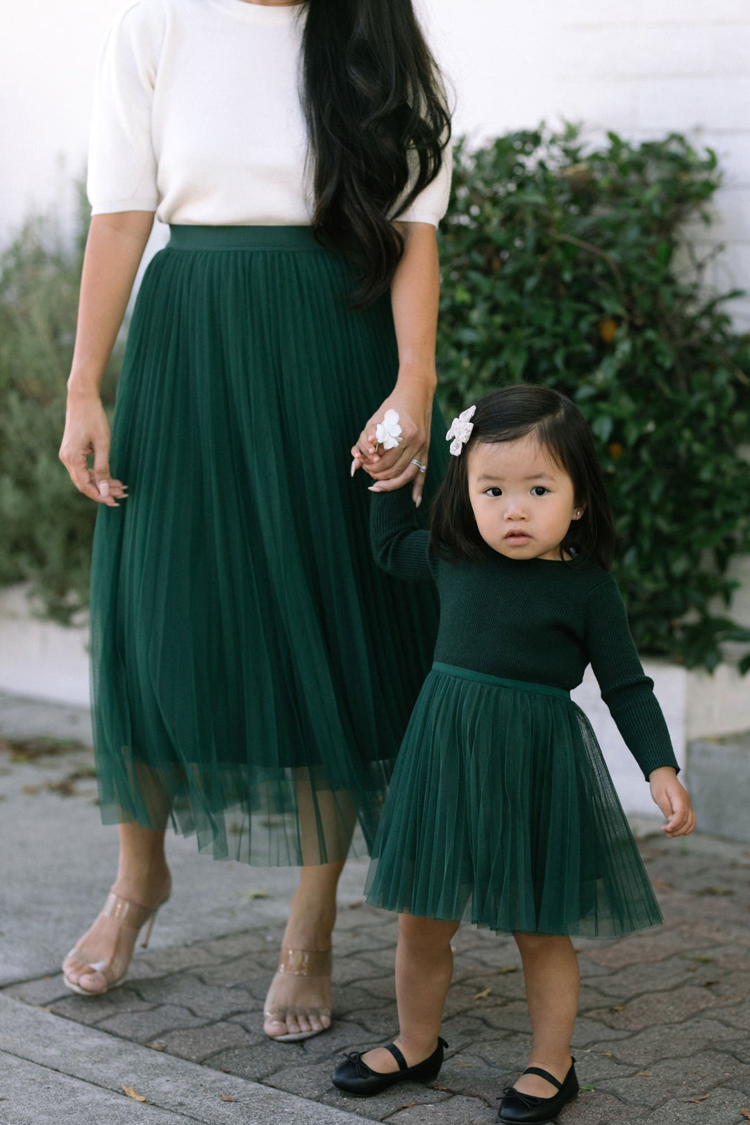 Kids Ribbed Tulle Dress