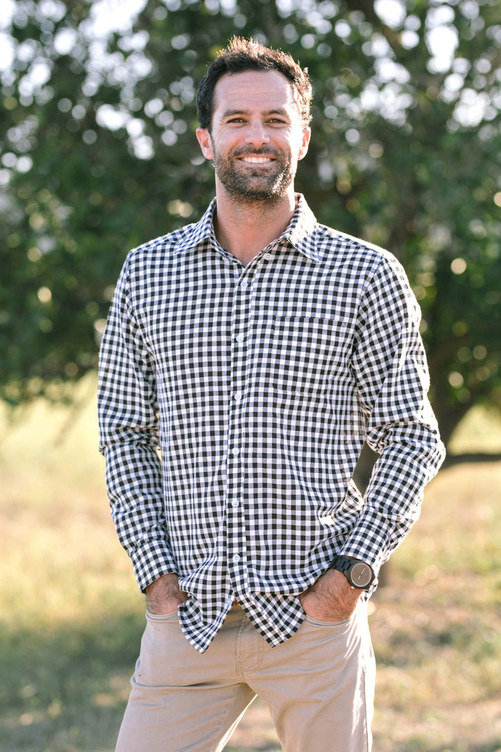 Jordyn Gingham Buttoned Mens Shirt