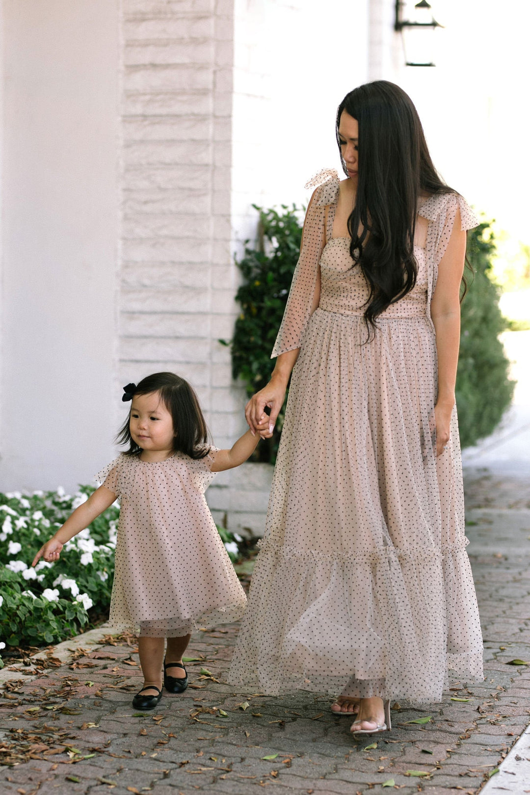 Nadia Dotted Tulle Maxi Dress