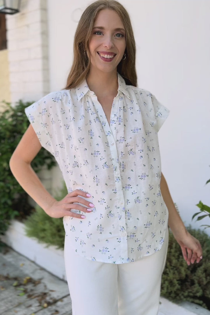 Izzy Floral Buttoned Top