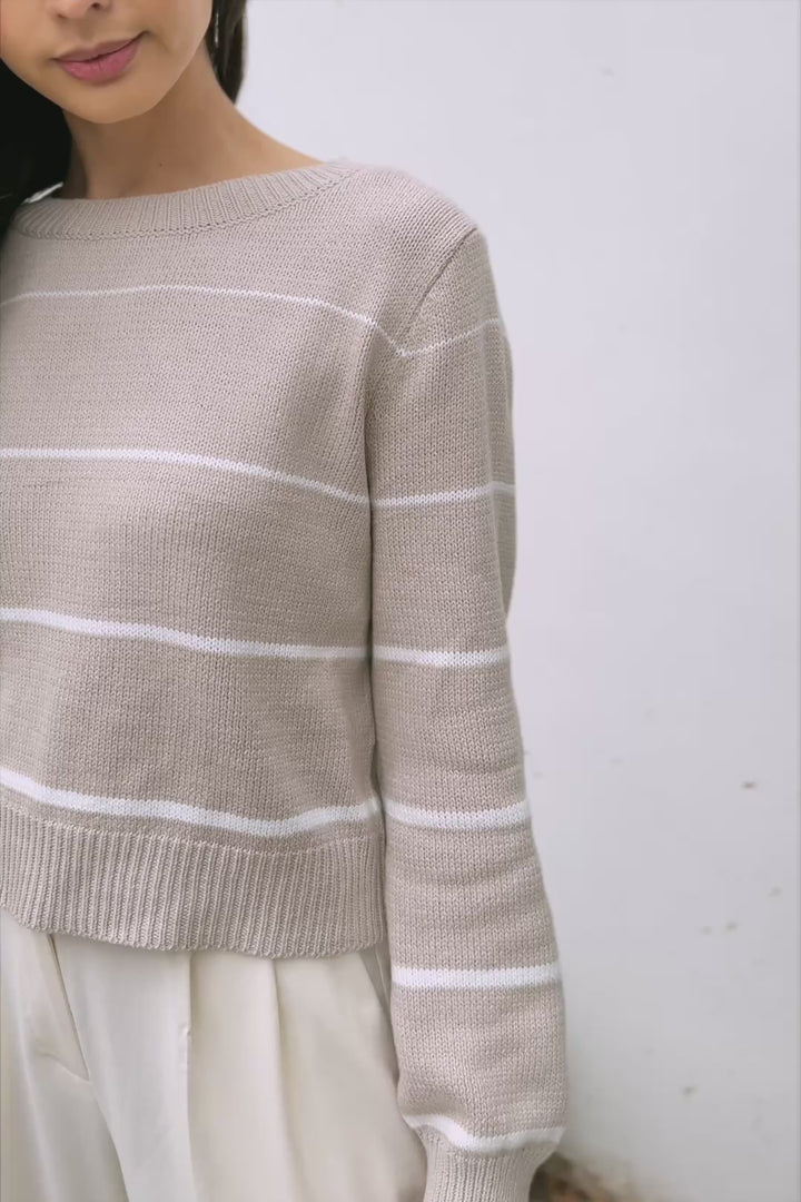 Loraine Striped Crewneck Sweater