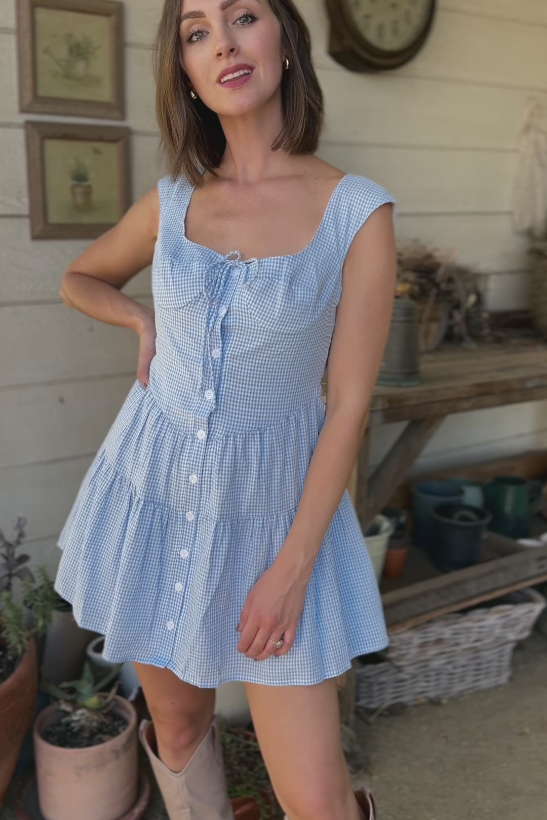 Brynn Gingham Mini Dress