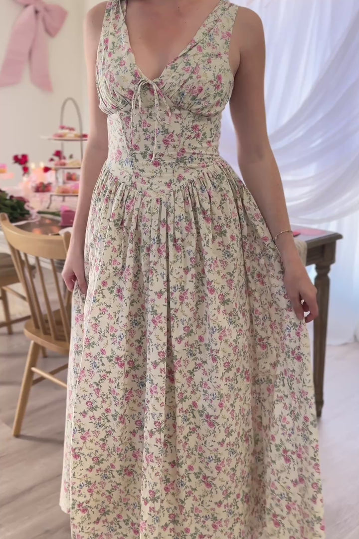 Esther Floral V-Neck Dress